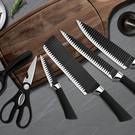 Kitchen Knife Set 6 Pcs Knife Set (কুরবানি ঈদে মাংস ও সবজি কাটা কাটির করার দ্রুত সমাধান)